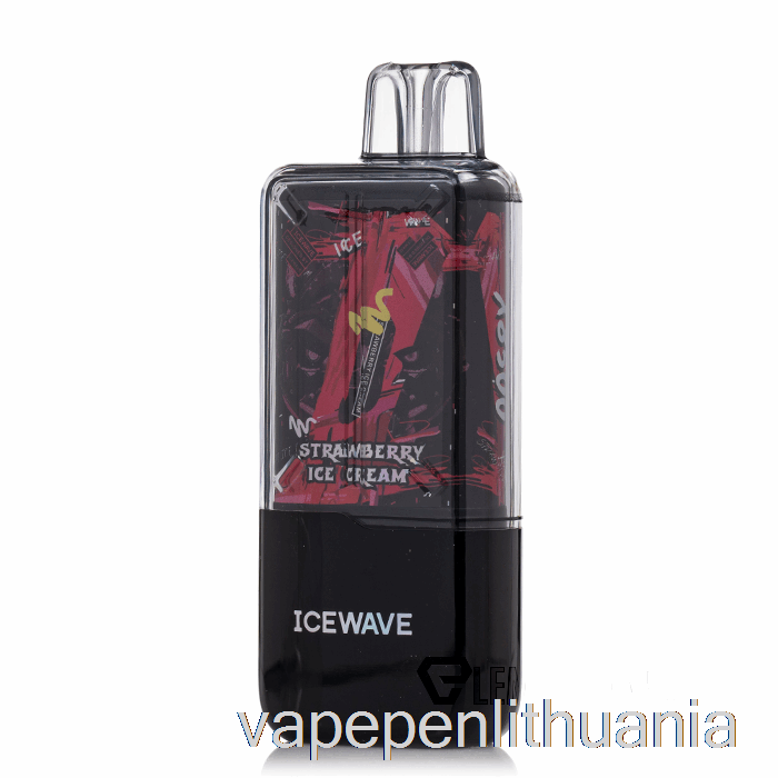 Icewave X8500 Vienkartinis Braškių Ledų Vape Skystis